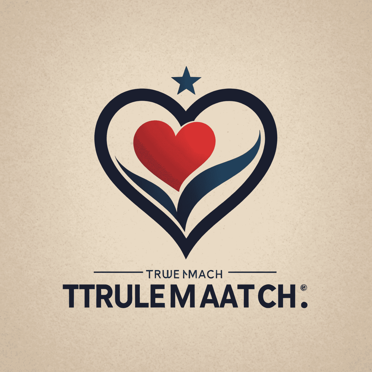 TrueMatch USA Logo - A stylized heart icon with the text 'TrueMatch USA' in an elegant, romantic font