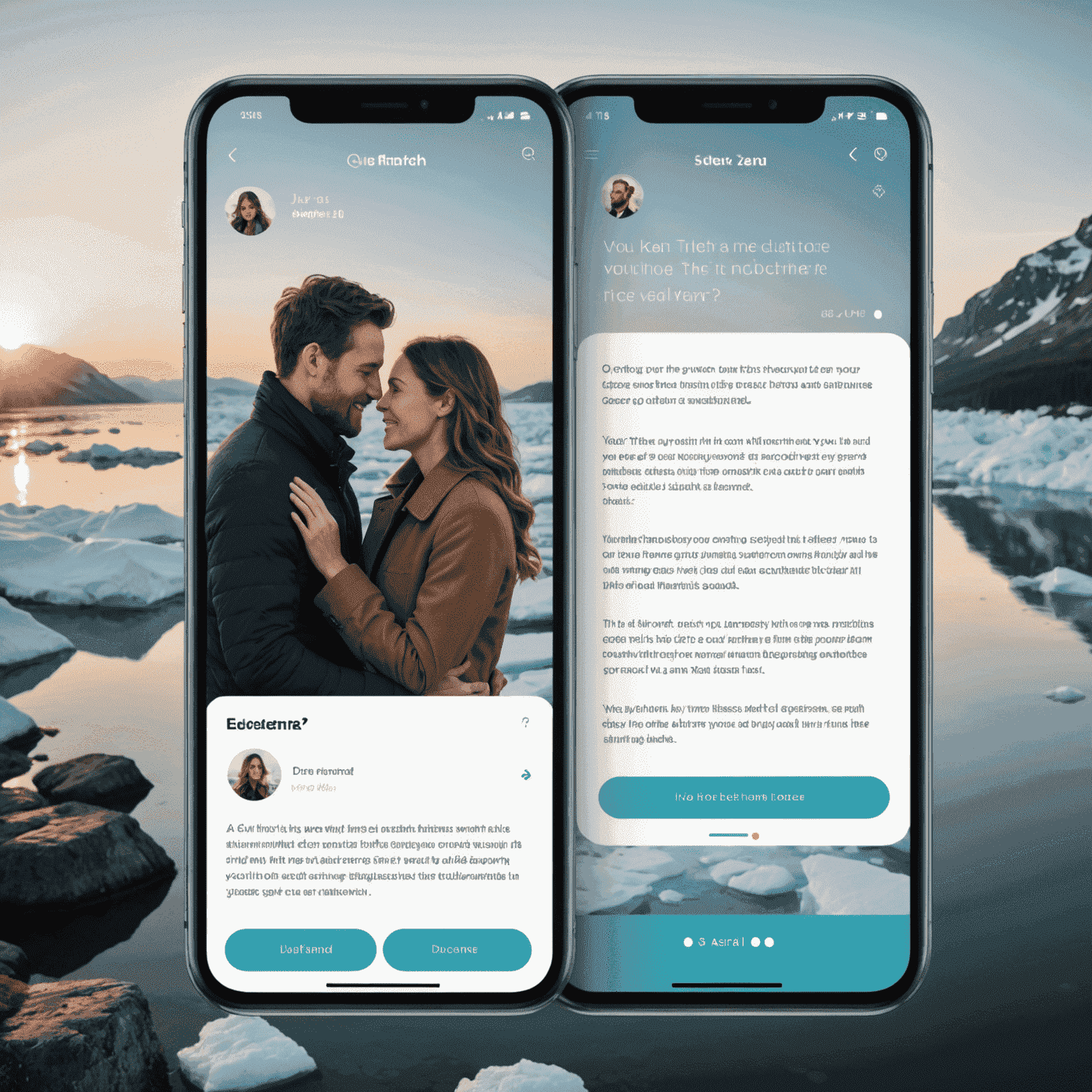 Icebreaker questions displayed on a stylish interface with romantic background, showcasing TrueMatch's unique conversation starters